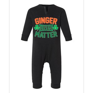 St Patricks Day - Ginger Lives Matter Infant Fleece One Piece