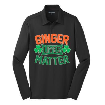 St Patricks Day - Ginger Lives Matter Silk Touch Performance Long Sleeve Polo