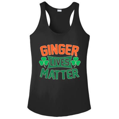St Patricks Day - Ginger Lives Matter Ladies PosiCharge Competitor Racerback Tank
