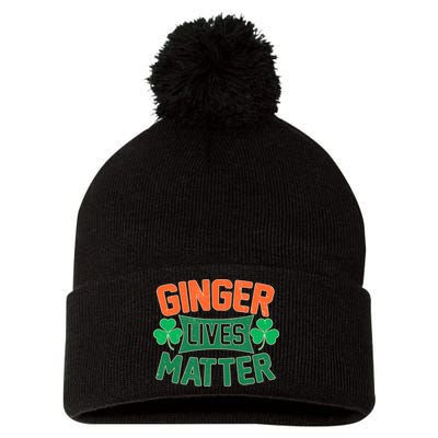 St Patricks Day - Ginger Lives Matter Pom Pom 12in Knit Beanie