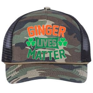 St Patricks Day - Ginger Lives Matter Retro Rope Trucker Hat Cap