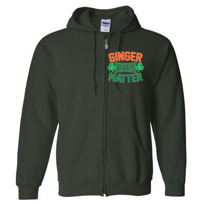 St Patricks Day - Ginger Lives Matter Full Zip Hoodie