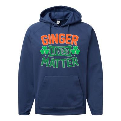 St Patricks Day - Ginger Lives Matter Performance Fleece Hoodie