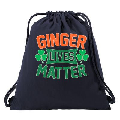 St Patricks Day - Ginger Lives Matter Drawstring Bag