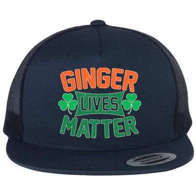 St Patricks Day - Ginger Lives Matter Flat Bill Trucker Hat