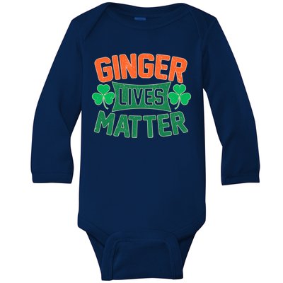 St Patricks Day - Ginger Lives Matter Baby Long Sleeve Bodysuit