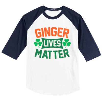 St Patricks Day - Ginger Lives Matter Baseball Sleeve Shirt