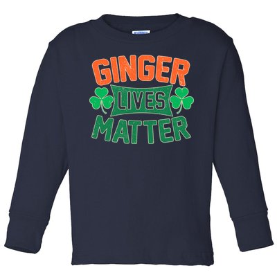 St Patricks Day - Ginger Lives Matter Toddler Long Sleeve Shirt