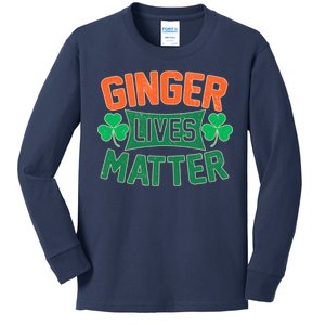 St Patricks Day - Ginger Lives Matter Kids Long Sleeve Shirt