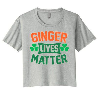 St Patricks Day - Ginger Lives Matter Women's Crop Top Tee