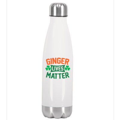 St Patricks Day - Ginger Lives Matter Stainless Steel Insulated Water Bottle