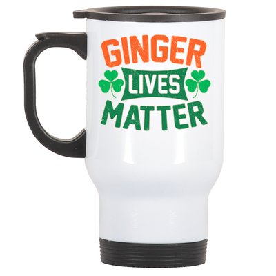 St Patricks Day - Ginger Lives Matter Stainless Steel Travel Mug