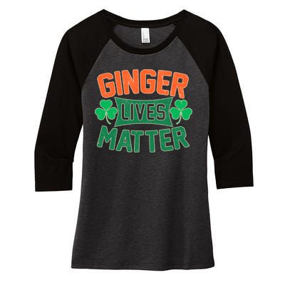 St Patricks Day - Ginger Lives Matter Women's Tri-Blend 3/4-Sleeve Raglan Shirt