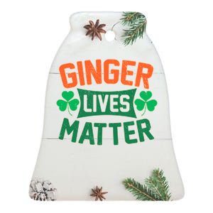 St Patricks Day - Ginger Lives Matter Ceramic Bell Ornament