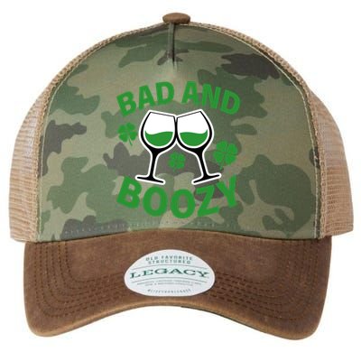 St Patrick's Day Bad and Boozy Legacy Tie Dye Trucker Hat