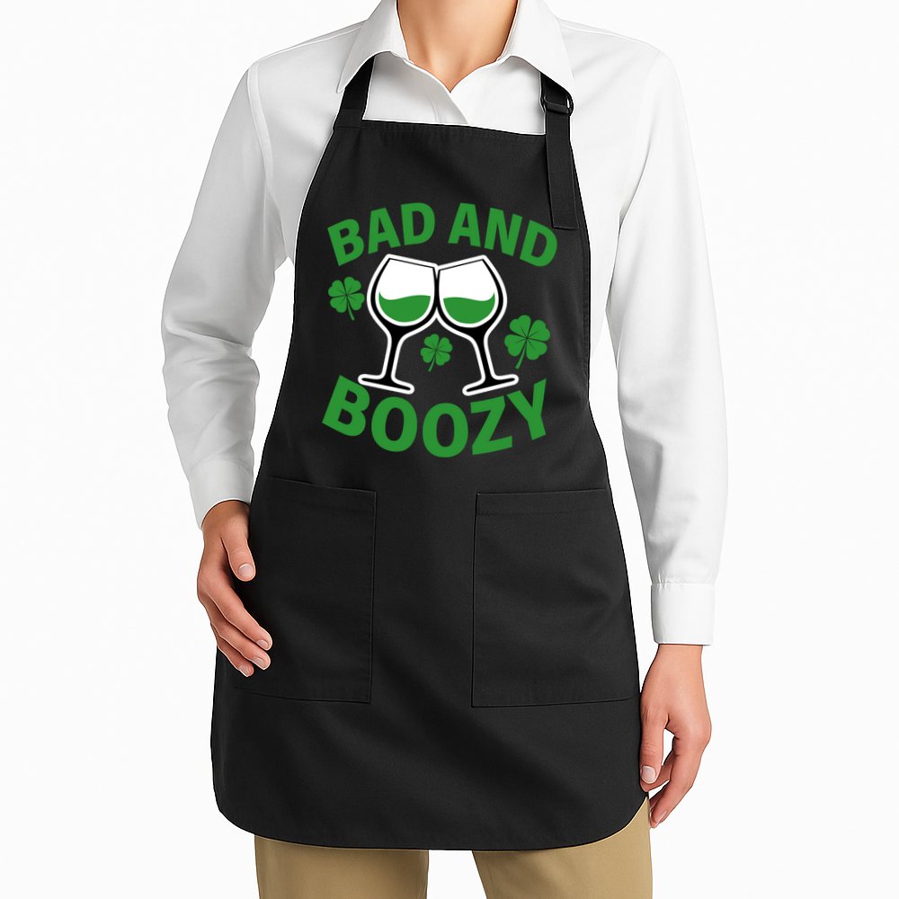 St Patrick's Day Bad and Boozy Apron