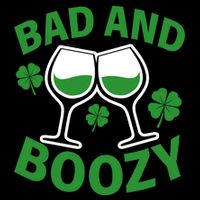 St Patrick's Day Bad and Boozy Sustainable Bucket Hat