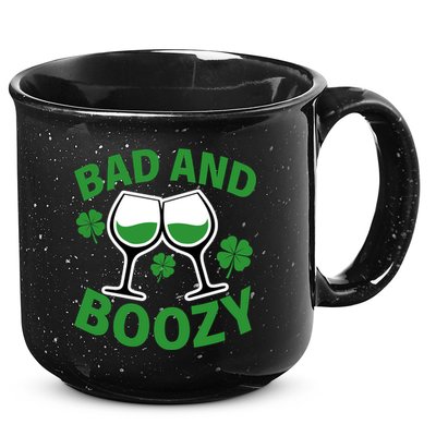 St Patrick's Day Bad and Boozy 15oz Campfire Ceramic Mug