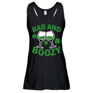 St Patrick's Day Bad and Boozy Ladies Essential Flowy Tank