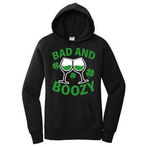 St Patrick's Day Bad and Boozy Women's Pullover Hoodie