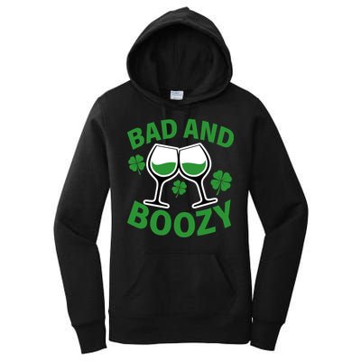 St Patrick's Day Bad and Boozy Women's Pullover Hoodie