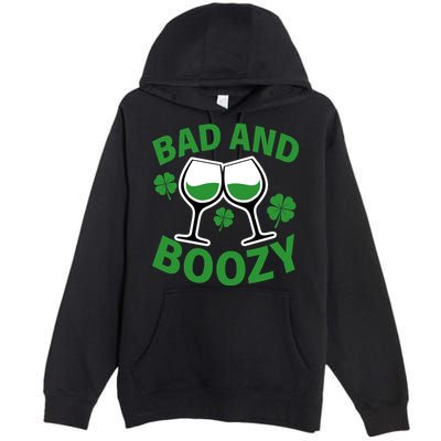 St Patrick's Day Bad and Boozy Premium Pullover Hoodie