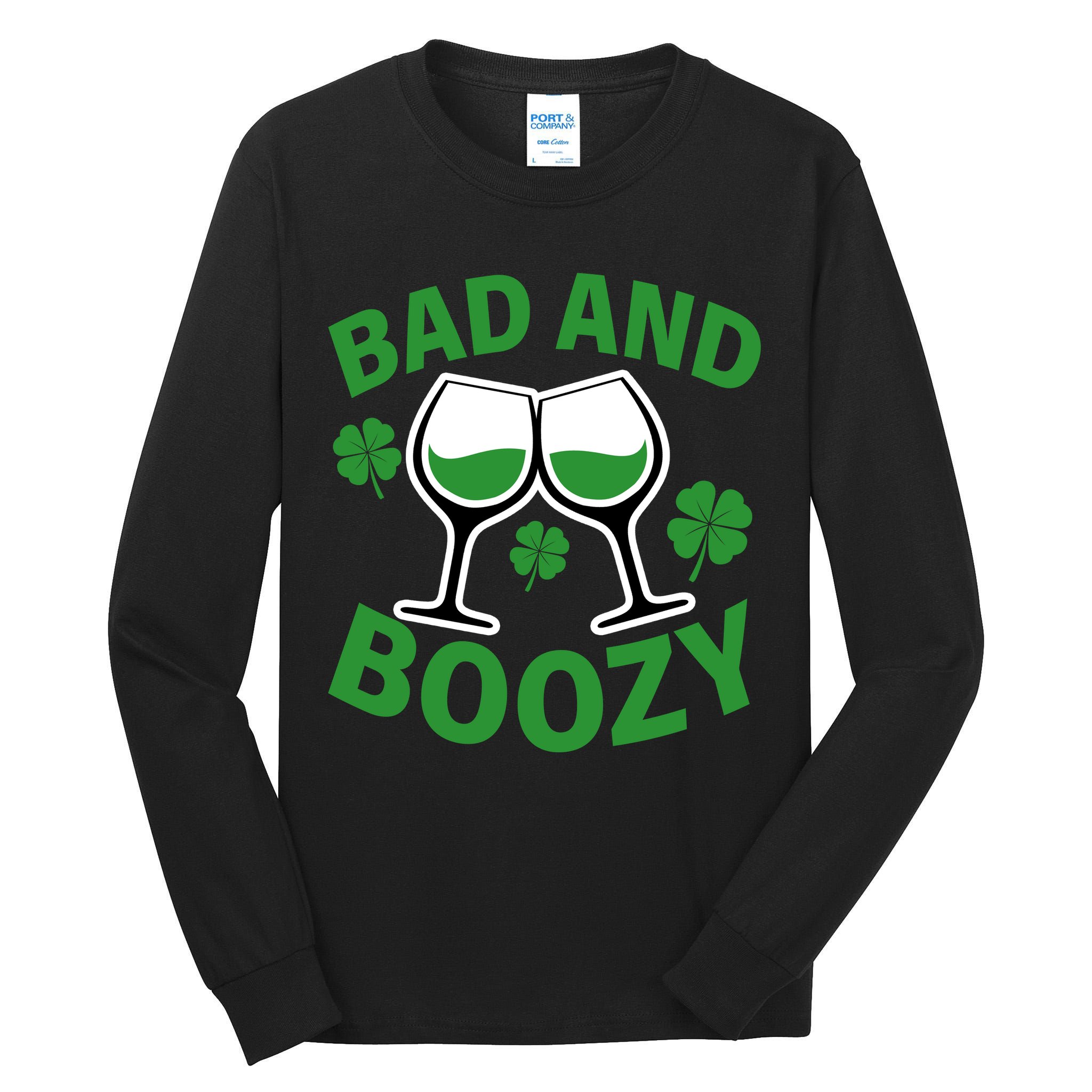St Patrick's Day Bad and Boozy Tall Long Sleeve T-Shirt