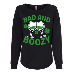 St Patrick's Day Bad and Boozy Womens California Wash Sweatshirt