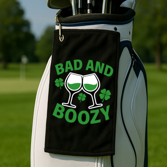 St Patrick's Day Bad and Boozy Golf Towel