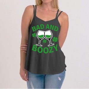 St Patrick's Day Bad and Boozy Women's Strappy Tank