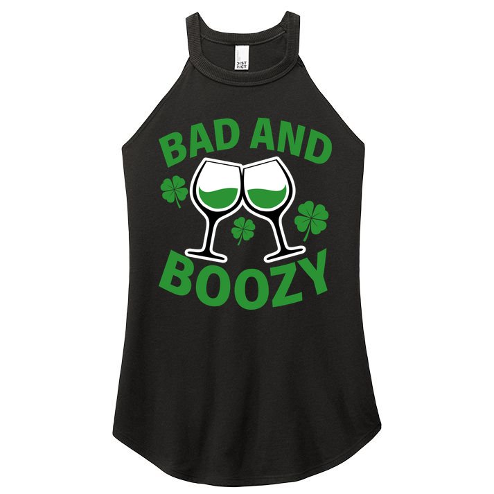 St Patrick's Day Bad and Boozy Women's Perfect Tri Rocker Tank