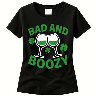 St Patrick's Day Bad and Boozy Womens T-Shirt