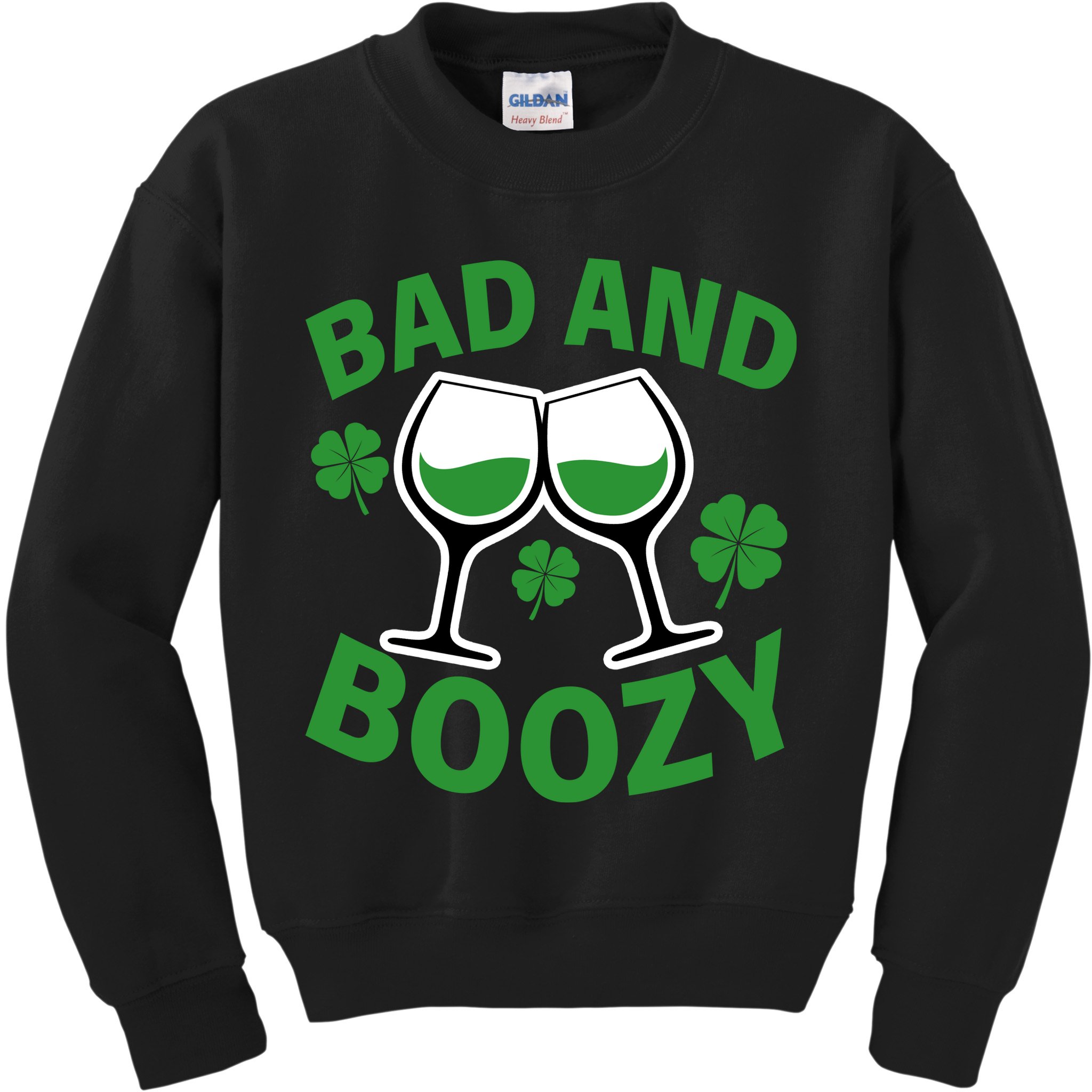 St Patrick's Day Bad and Boozy Kids Sweatshirt