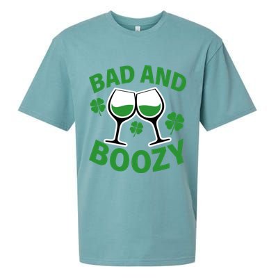 St Patrick's Day Bad and Boozy Sueded Cloud Jersey T-Shirt