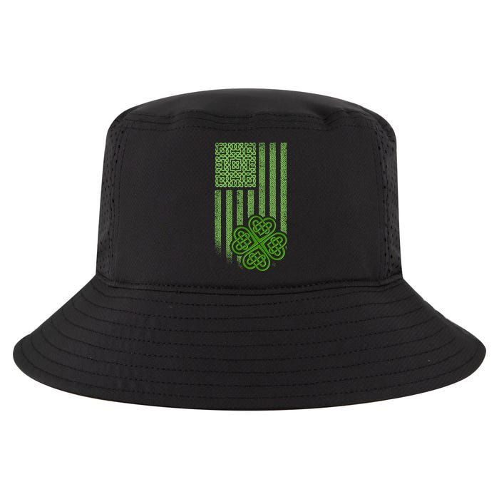 St Patrick's Day Celtic Shamrock US American Flag Cool Comfort Performance Bucket Hat