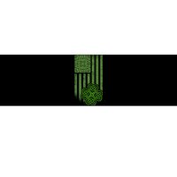 St Patrick's Day Celtic Shamrock US American Flag Bumper Sticker