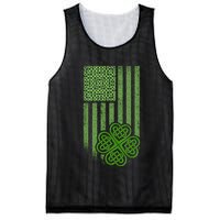 St Patrick's Day Celtic Shamrock US American Flag Mesh Reversible Basketball Jersey Tank