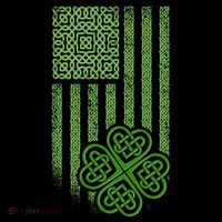 St Patrick's Day Celtic Shamrock US American Flag Youth Performance Sprint T-Shirt