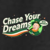 St Patrick's Day Chase Your Dreams With Whiskey Garment-Dyed Fleece Hoodie