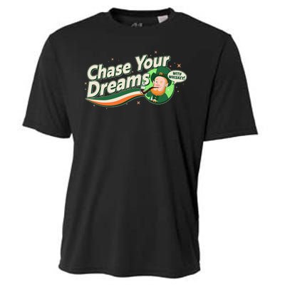 St Patrick's Day Chase Your Dreams With Whiskey Cooling Performance Crew T-Shirt