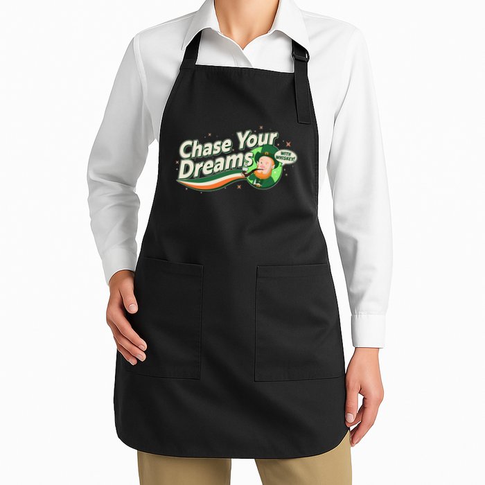 St Patrick's Day Chase Your Dreams With Whiskey Apron