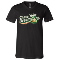 St Patrick's Day Chase Your Dreams With Whiskey V-Neck T-Shirt