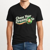 St Patrick's Day Chase Your Dreams With Whiskey V-Neck T-Shirt