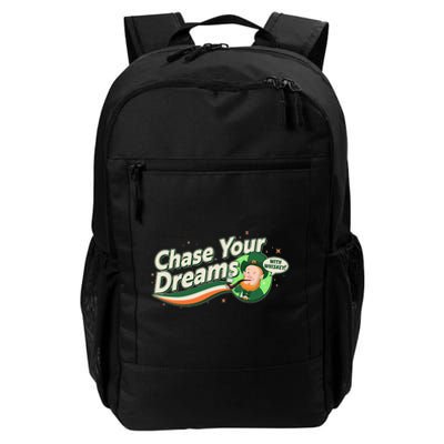 St Patrick's Day Chase Your Dreams With Whiskey Daily Commute Backpack