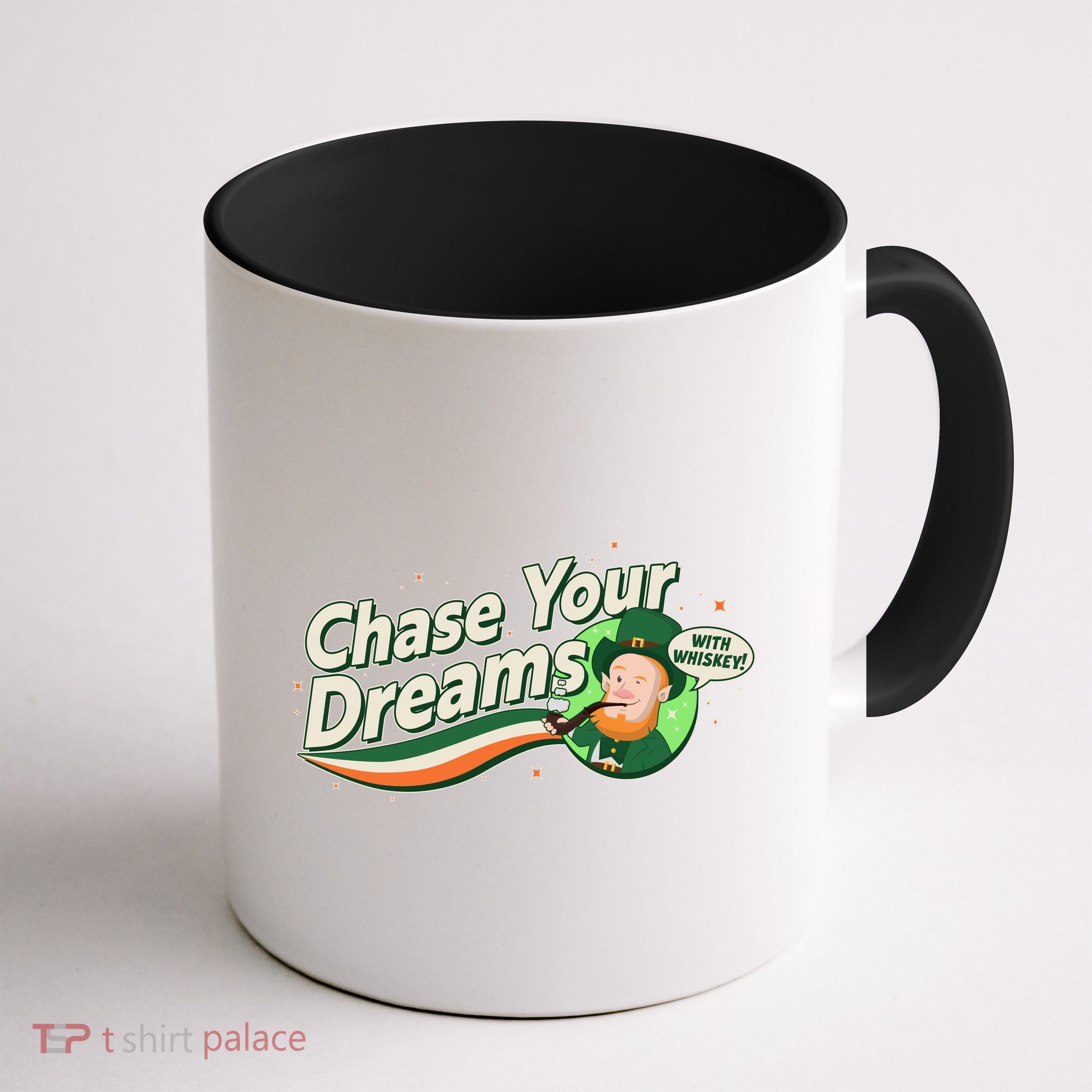 St Patrick's Day Chase Your Dreams With Whiskey Mug