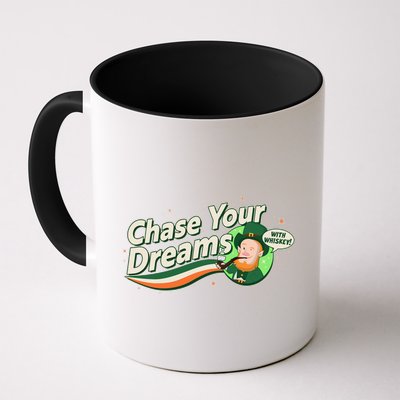 St Patrick's Day Chase Your Dreams With Whiskey Mug