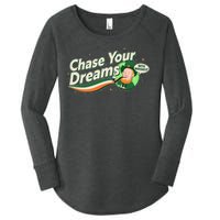 St Patrick's Day Chase Your Dreams With Whiskey Women's Perfect Tri Tunic Long Sleeve Shirt