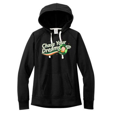 St Patrick's Day Chase Your Dreams With Whiskey Women's Fleece Hoodie