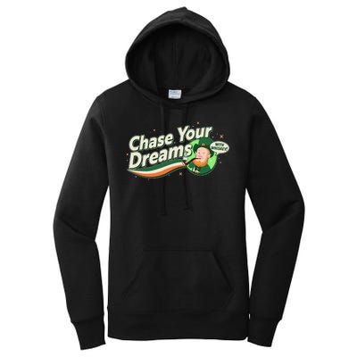 St Patrick's Day Chase Your Dreams With Whiskey Women's Pullover Hoodie