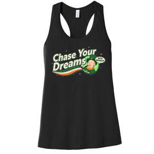 St Patrick's Day Chase Your Dreams With Whiskey Women's Racerback Tank